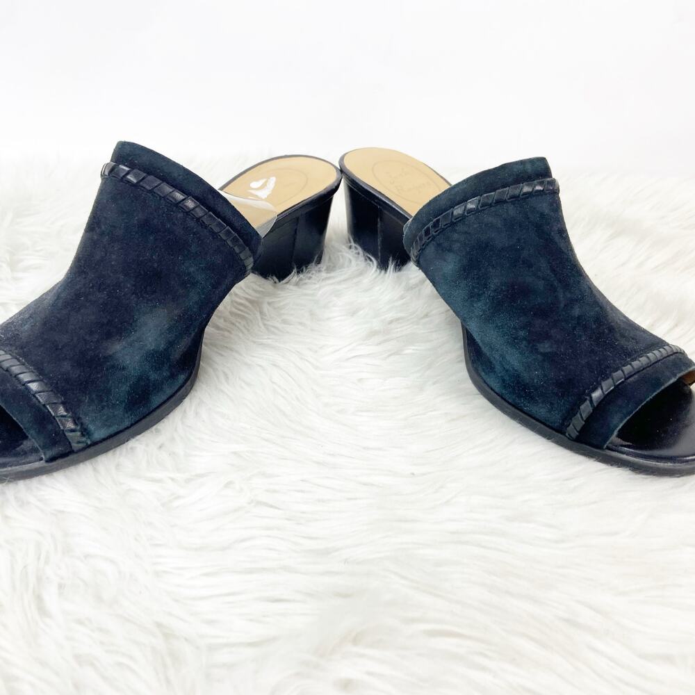Jack Rogers 8.5 M Womens Black Suede Leather Campbell Slide Mule Sandals - Picture 10 of 16